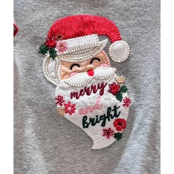 Mud Pie Santa tunic leggings set plaid  NWT 12-18m Christmas applique Merry - Picture 2 of 2